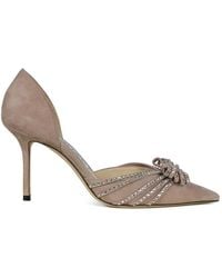 Jimmy Choo - Crystal-Embellished Bow-Detail Pumps - Lyst