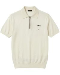 Tombolini - Quarter-Zip Logo-Embroidered Polo Shirt - Lyst