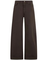 P.A.R.O.S.H. - Wide-Leg Cotton Trousers - Lyst