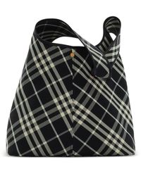 Burberry - Large Check Shoulder Bag - Lyst