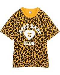 AAPE BY A BATHING AP - Leopard Patterned Logo T-Shirt - Lyst