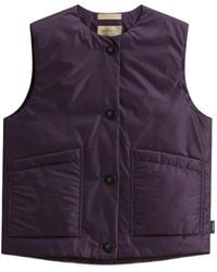 Woolrich - Button-Fastening Quilted Vest - Lyst