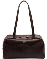 Prada - Carry Large Antiqued Leather Top-Handle Bag - Lyst
