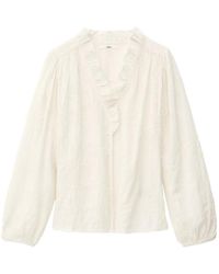 Ba&sh - Blouse Brodée Petty À Volants - Lyst