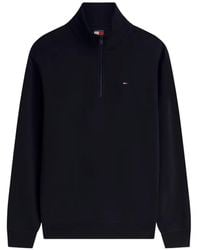 Tommy Hilfiger - Quarter-Zip Logo-Embroidered Sweater - Lyst