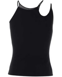 McQueen - Cut-Out Mesh Tank Top - Lyst