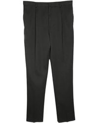 Lanvin - High-Waisted Tapered-Leg Wool Trousers - Lyst