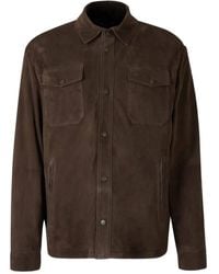 Canali - Suede Button-Fastening Shirt Jacket - Lyst