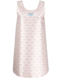 Prada - Robe À Motif Géométrique - Lyst