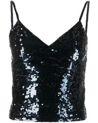 P.A.R.O.S.H. - Sequined Sweetheart Tank Top - Lyst