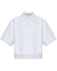 Alexander Wang - High-Low Oversized Polo Top - Lyst
