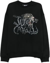 Just Cavalli - Leopard-Print Logo-Print Sweater - Lyst