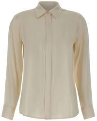 Max Mara - Silk-Satin Concealed-Button Shirt - Lyst