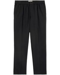 Ami Paris - Cropped Virgin Wool Tapered Trousers - Lyst