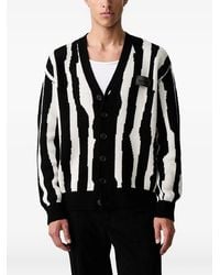 Undercover - Intarsia-Knit Logo-Patch Cardigan - Lyst