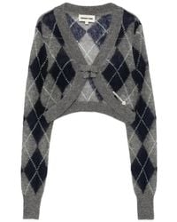 ShuShu/Tong - Argyle Cropped Cardigan - Lyst