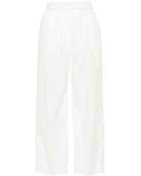 Peserico - ラインストーン ストレートパンツ - Lyst