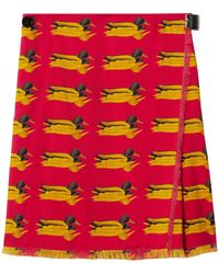 Burberry - Wollen Mini-Rok - Lyst