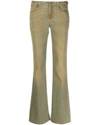 DIESEL - Jean Évasé À Plaque Logo - Lyst