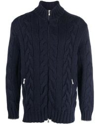 Brunello Cucinelli - Cárdigan de punto de ochos con cremallera - Lyst