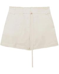 Patrizia Pepe - High-Waist Belt Detail Shorts - Lyst