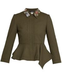 Erdem - Veste Cintrée À Col Brodé - Lyst