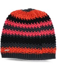 DSquared² - Chunky-Knit Striped Beanie Hat - Lyst