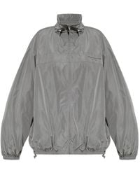 Alexander Wang - Gathered Neck Oversized Track Jacket - Lyst