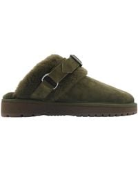 Burberry - Chubby Calf Suede Slippers - Lyst