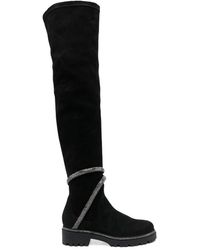 Rene Caovilla - Genouillere Suede Over-the-knee Boots - Lyst