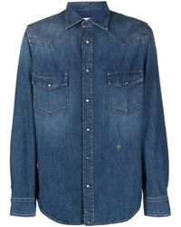 Jacob Cohen - Camisa vaquera con logo bordado - Lyst