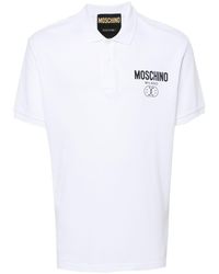 Moschino - Polo en coton à logo imprimé - Lyst