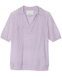 3.1 Phillip Lim - Cable-Knit Polo Top - Lyst