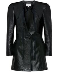 Maison Margiela - Tie-Fastening Leather Jacket - Lyst