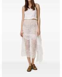 Pink - Rundhals-Top Mit Patch-Detail - Lyst