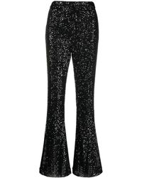 Twin Set - Sequinned Flared Trousers - Lyst