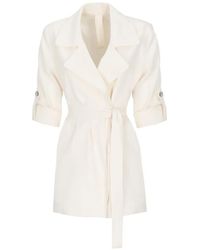 Marella - Abrigo Con Solapas De Muesca Y Cinturón - Lyst