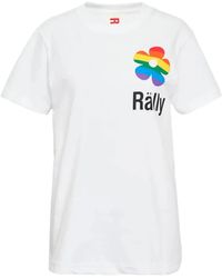 Rally Movement - Flower-Print Logo-Print T-Shirt - Lyst