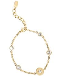 KARL LAGERFELD - Crystal-Embellished Logo-Engraved Bracelet - Lyst