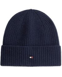 Tommy Hilfiger - Bonnet Côtelé À Plaque Logo - Lyst