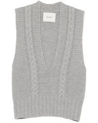 Lisa Yang - Sallie Cable-Knit V-Neck Top - Lyst