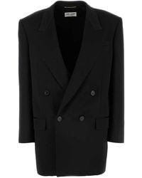 Saint Laurent - Silk Blazer - Lyst
