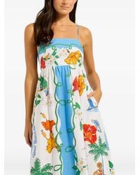 Seafolly - Viva Vacation Floral-Print Smocked-Back Maxi Dress - Lyst