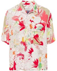 Tintoria Mattei 954 - Camisa bowling con motivo floral - Lyst