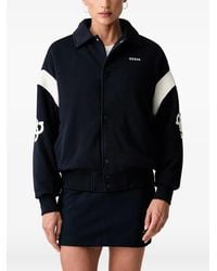Guess - Logo-Embroidered Bomber Jacket - Lyst