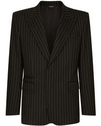 Dolce & Gabbana - Sicilia Pinstriped Single-Breasted Blazer - Lyst