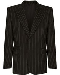 Dolce & Gabbana - Blazer a rayas diplomáticas con botones - Lyst