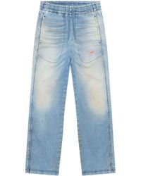 DIESEL - D-martians Track 068fk Wide-leg Jeans - Lyst