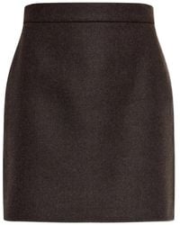 Max Mara - Korte Rok Van Vilten Wol - Lyst