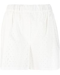 KENZO - Sangallo Cotton Shorts - Lyst